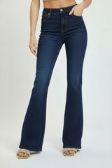 Dark Blue Bell Bottom Jeans