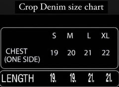 Ice Blue Crop Denim Jacket