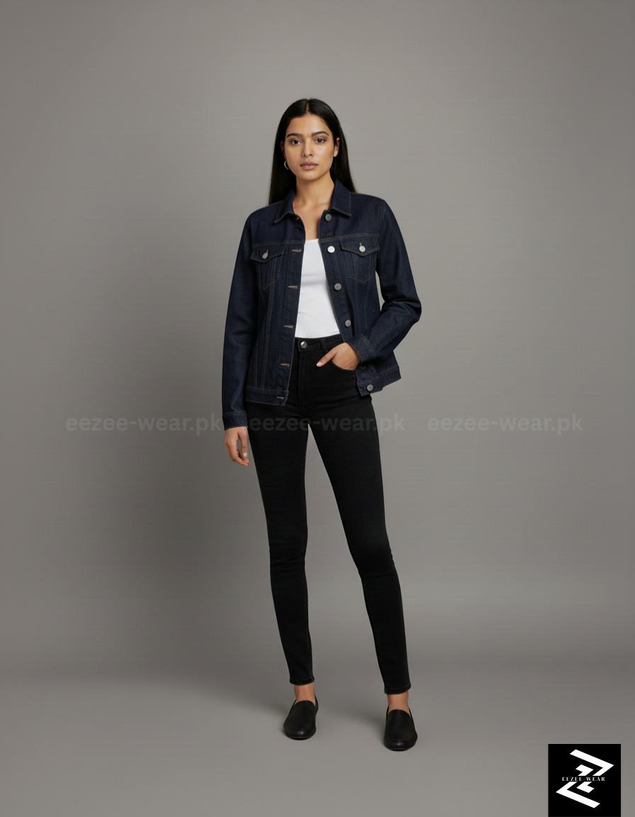 Navy Blue Denim Jacket